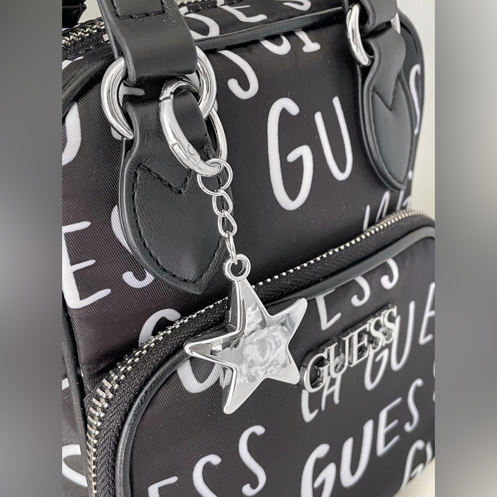 GUESS Black and White Mini Crossbody Bag - Picture 7 of 10